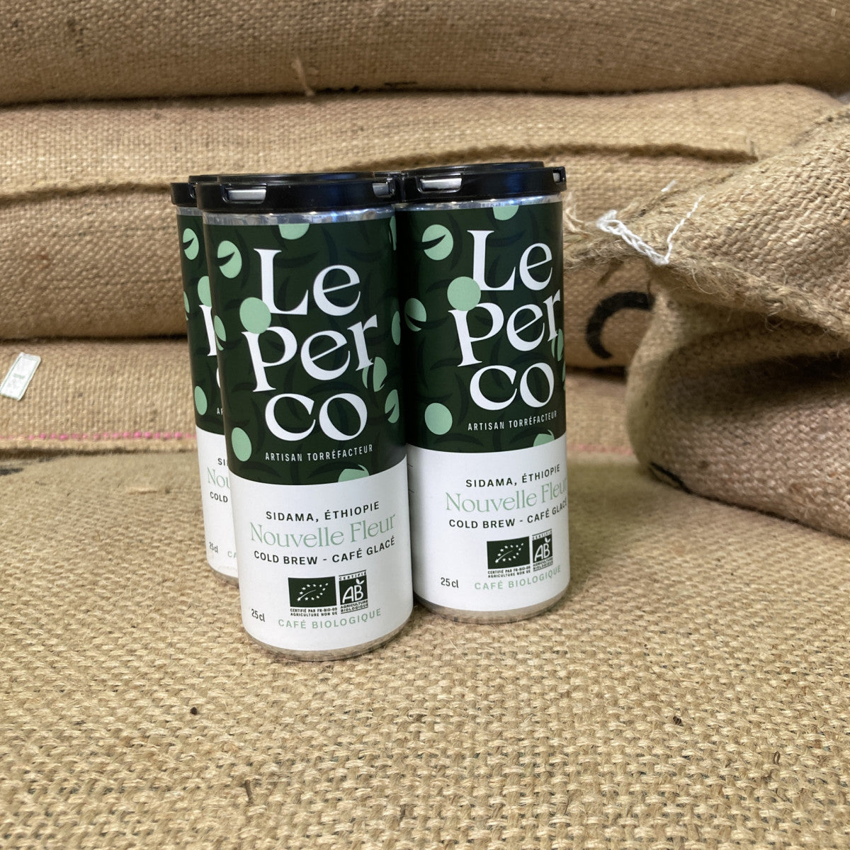 Pack de 4 Canettes de Cold Brew - Café d'Ethiopie Bio infusé à Froid - Syncope - 4x25cl